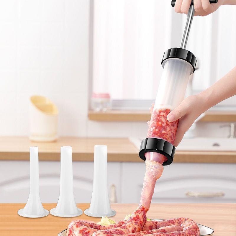 德国304不锈钢肉肠灌肠器机家用手工肠衣灌香肠制作工具罐香肠器
