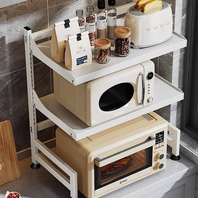 厂家直销厨房微波炉置物架台面抽屉式多层电锅烤箱支架多功能可调