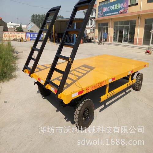 山东厂家供应挖掘机专用拖盘 重型牵引平板拖车场内运输拖车5吨