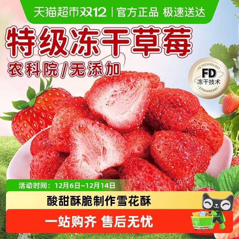 新疆包邮冻干草莓脆大颗无糖添加水干果脯整颗烘焙雪花酥零即食店