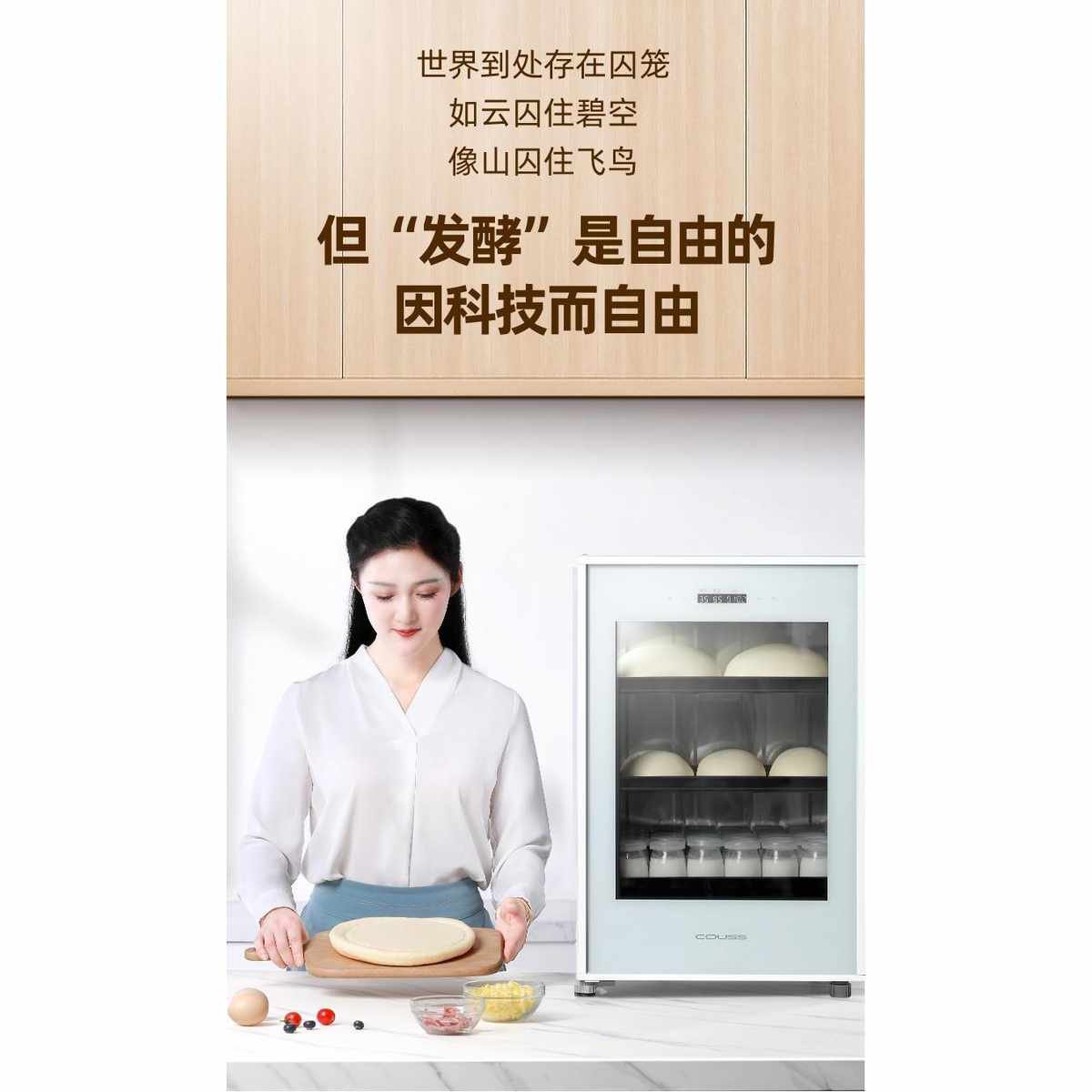 。卡士CF760发酵箱家用多功能烘焙私房小型商用面包醒发箱大容量6