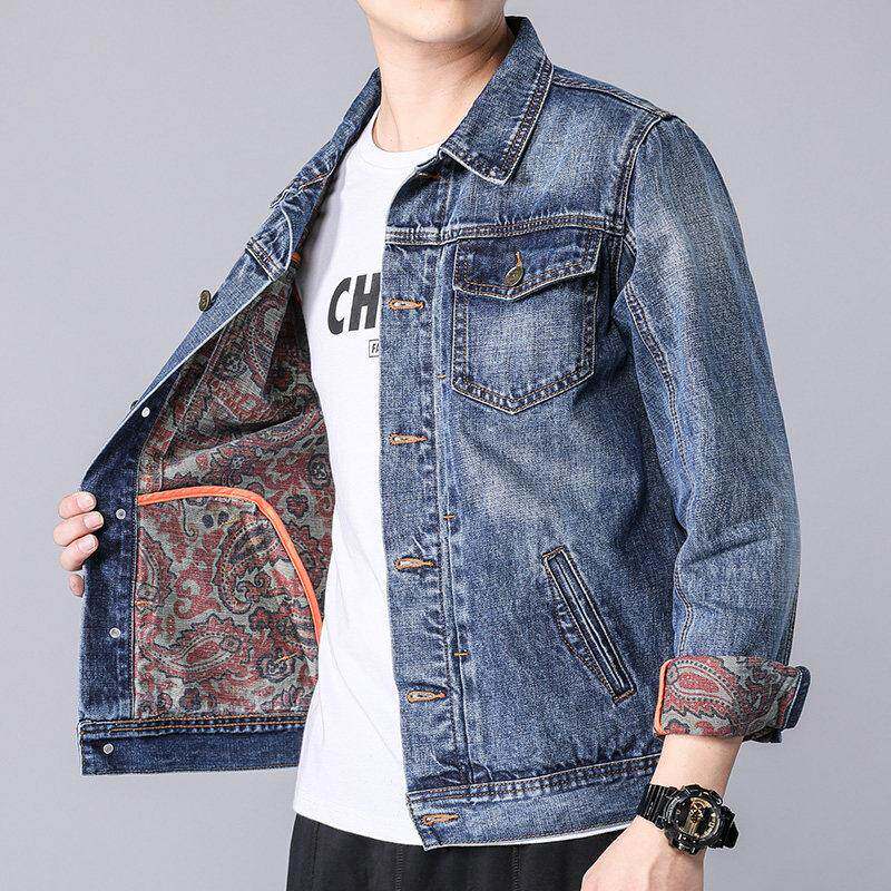 香港高级感痞帅牛仔外套男2025新款休闲工装夹克衫纯棉衣服春秋季