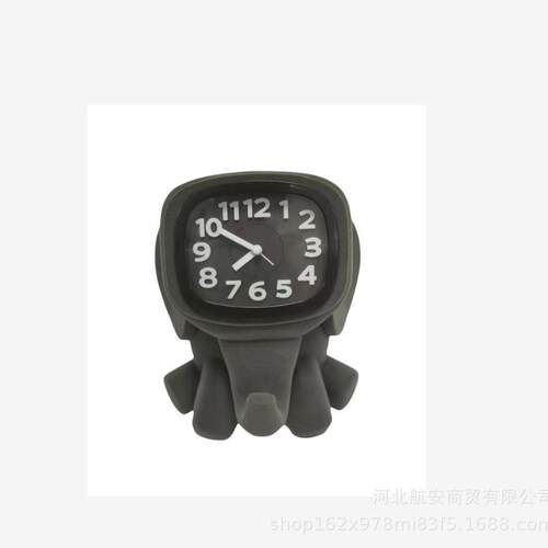 现代简约创意树脂抽象动物时钟摆件茶几电视柜桌面儿童房可爱时钟