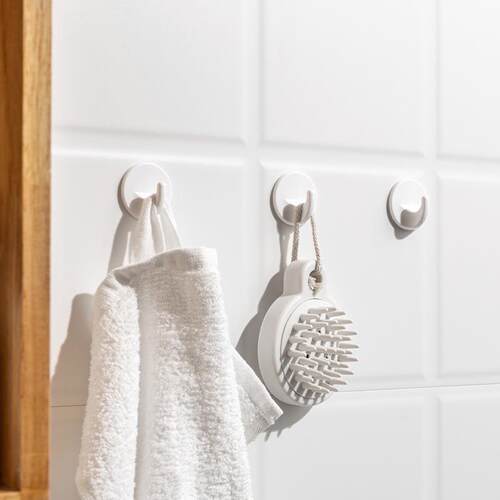 Japanese-style bathroom hooks, kitchen storage no-drill adhe