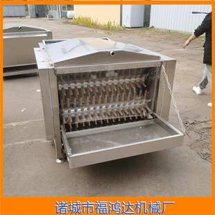 柞水县连续式鸡鸭鹅去毛机七轴肉食鸡打毛机全自动鸭子脱毛机