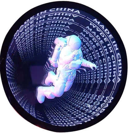 3D千层镜发光字深渊镜LED霓虹灯广告牌门头招牌文化墙厂家定 制