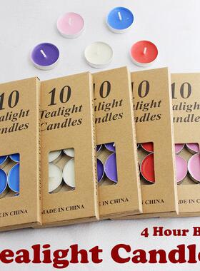 Tealight Candles 10 Pack Unscented 4 Hour Burn Smokeless