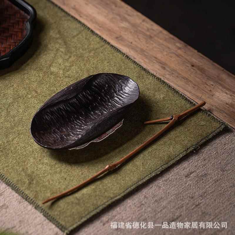 紫光檀茶则茶拨件套手作实六NCU木茶荷赏两茶器茶勺君道子茶配件