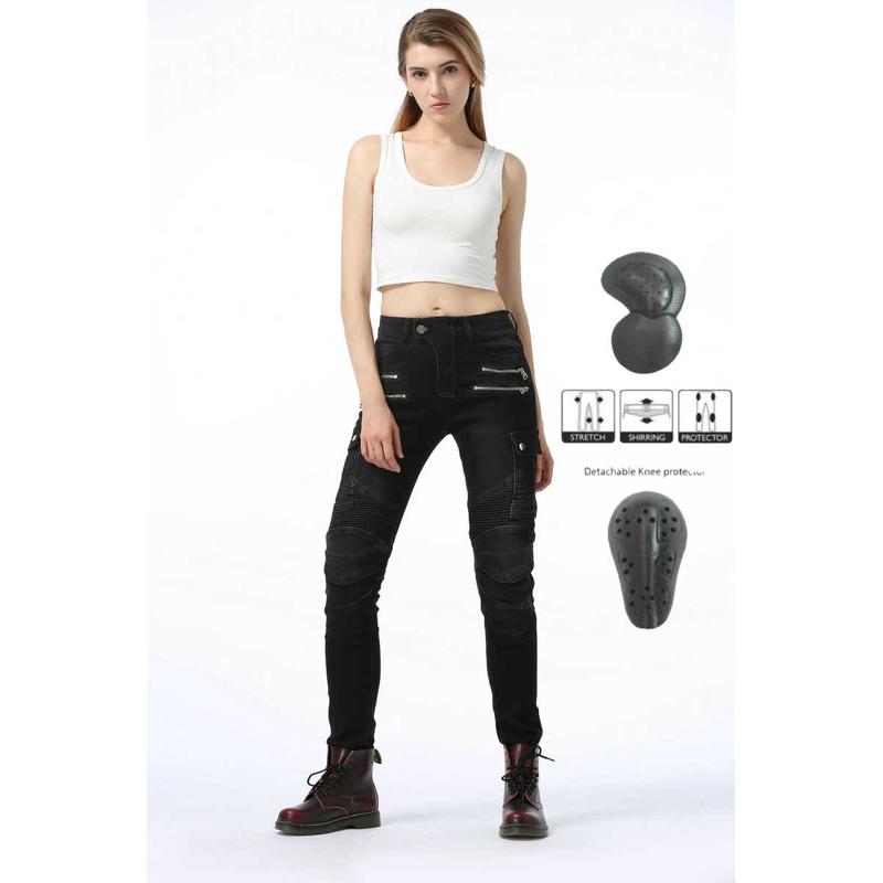 LOONG BIKER 摩托车骑行裤牛仔裤女 四季越野机车裤 防摔裤修身裤