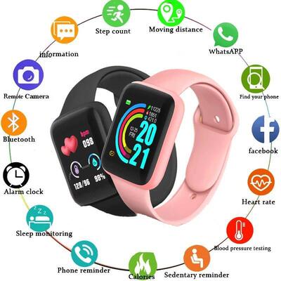 Smart Watch Kids Bluetooth Fitness Tracker Macaron Smartwatc
