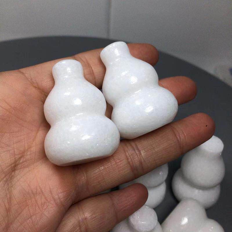 白色玉石葫芦摆件出售 玉器玉石四川白玉葫芦 可以跑江湖地摊直播