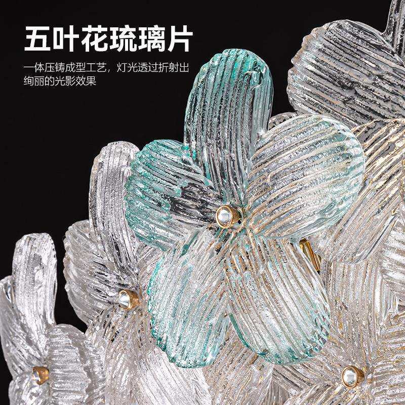 新款直销奢灯卧室灯法式轻奢高档客厅水晶灯设计师创意花朵主卧房