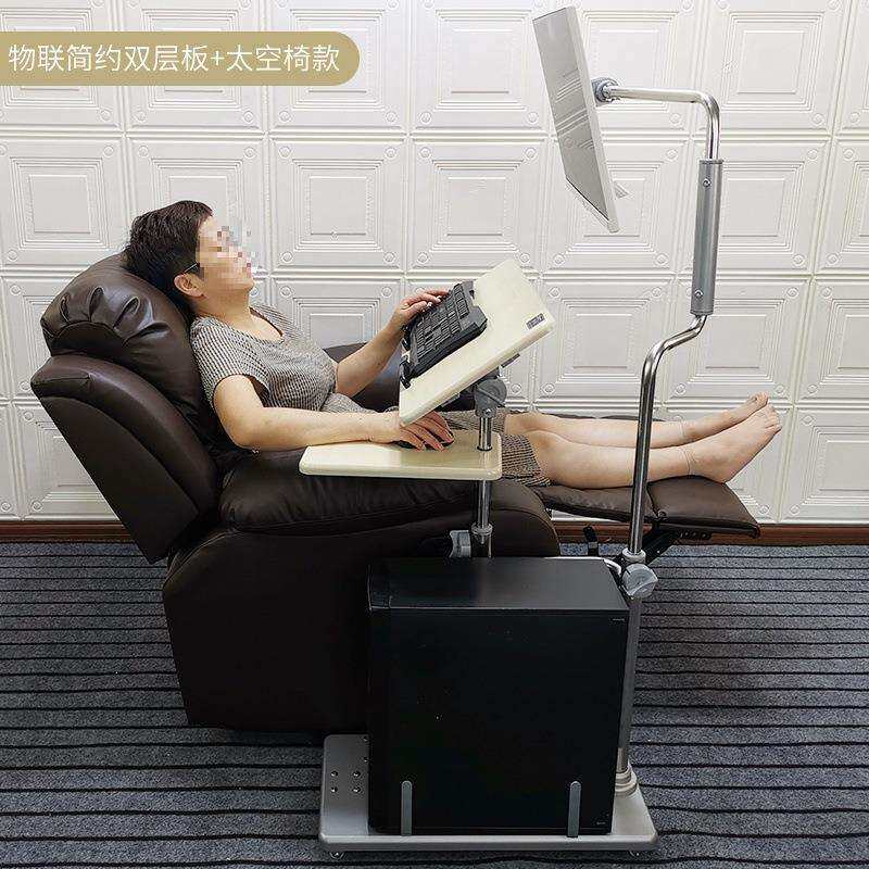 床边台式电脑桌家用折叠升降桌懒人桌简易电脑桌移动座舱悬浮支T&