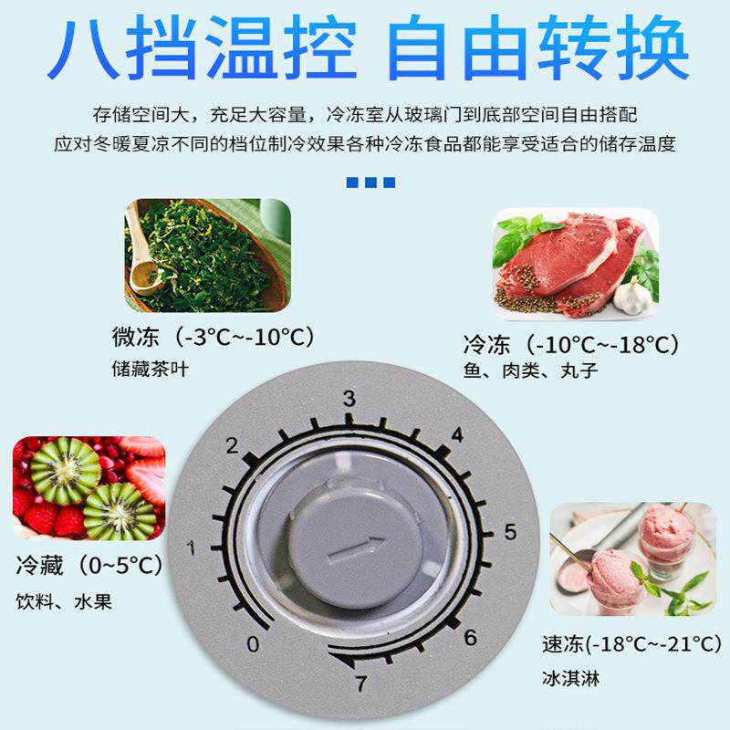 容冰便柜柜商用冷藏冷冻速冻冰箱利店雪700柜大量保鲜卧式雪糕展