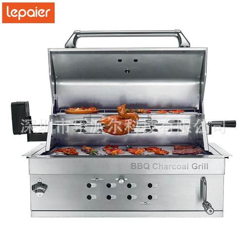 304不锈钢嵌入式烧烤炉户外木炭烧烤架炭烤炉别墅烧烤台炭火无烟