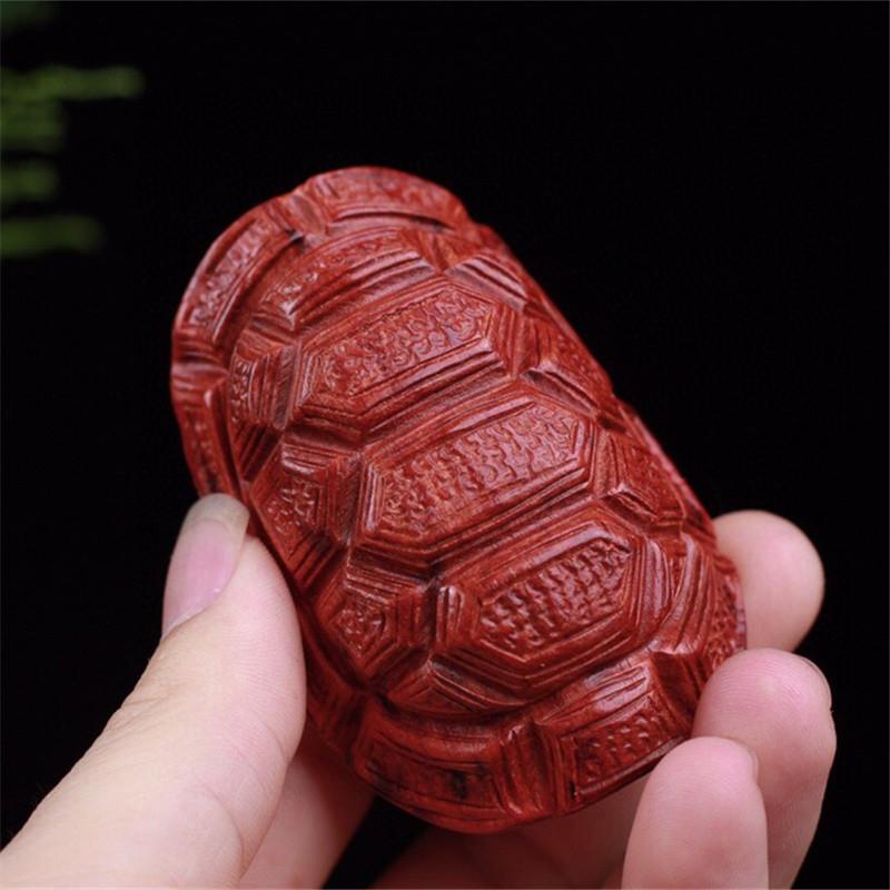 非洲小叶紫檀手把件血檀木雕乌龟壳汽车挂件随身把玩物件