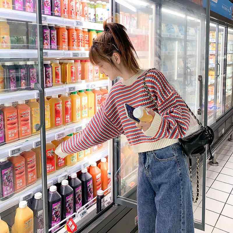 毛衣女2025春秋新款韩版宽松短款外穿慵懒风外套打底衫针织上衣女