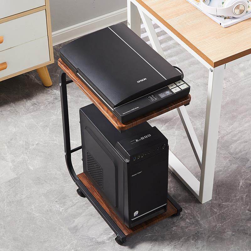 电脑主机托架带轮台式底座移动主机箱托架子收纳支架打印机置物架