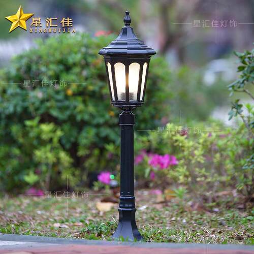草坪灯户外防水欧式家用院子接电款花园别墅草地高杆led庭院路灯