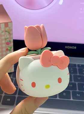 hellokitty盆栽摆件美乐库洛米桌面装饰公仔玩偶汽车摆件送礼物
