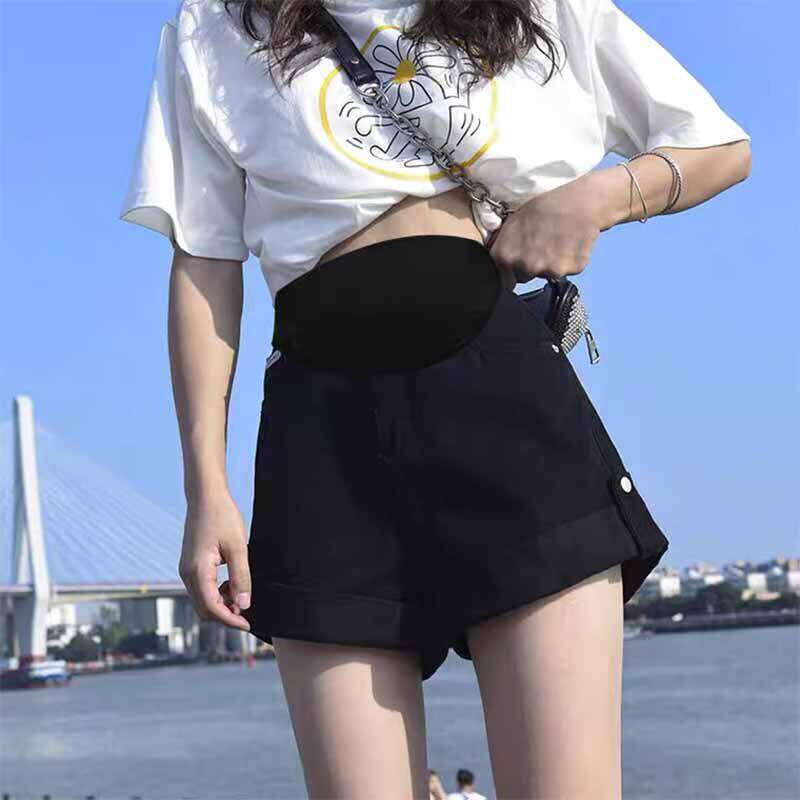 孕妇短裤女夏季薄款外穿孕早期打底牛仔裤夏装阔腿裤子夏天三分裤