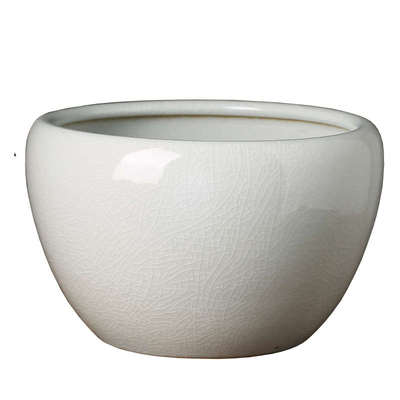 缸睡莲土碗培植器皿莲一叶专用铜钱盆莲荷物水培大号陶瓷 花盆草