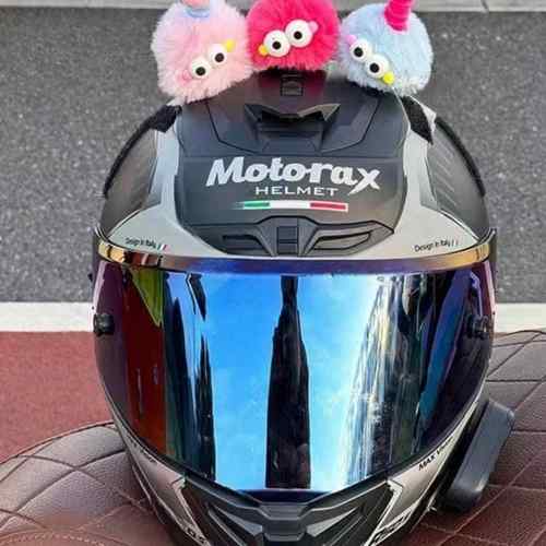 Electric scooter decoration: cute little coal-shaped helmet