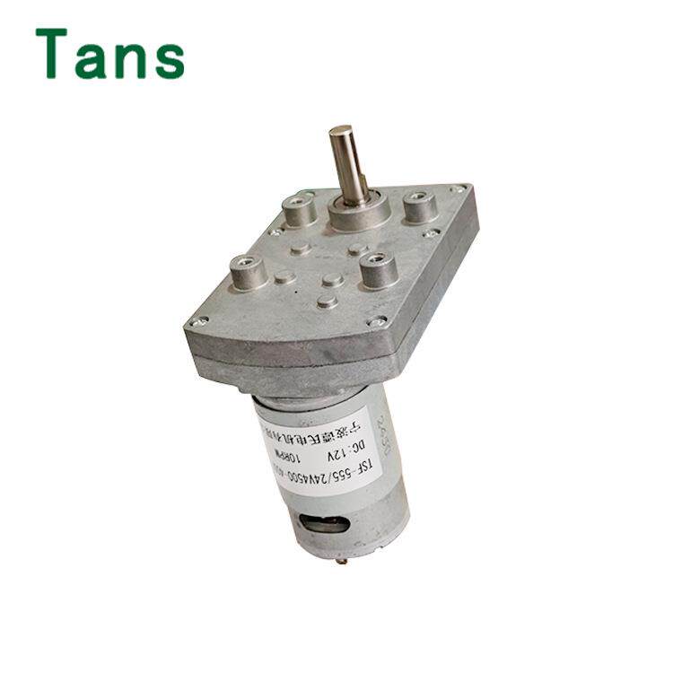 TT-555方型直流减速有刷微型电机12V24V大功率调速马达铁齿轮