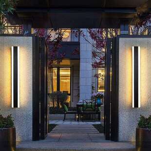 led户外防水现代简约欧美轻奢庭院酒店别墅长条壁灯 2025新款