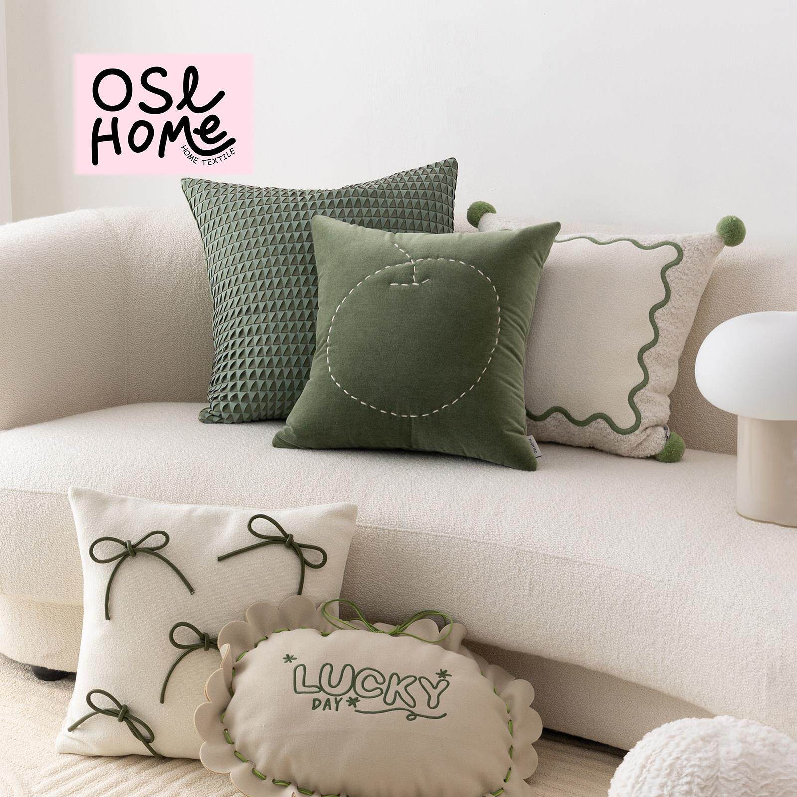 抱枕可爱绿色沙发客厅靠枕套轻奢高级样板间床头靠垫ins现代简约