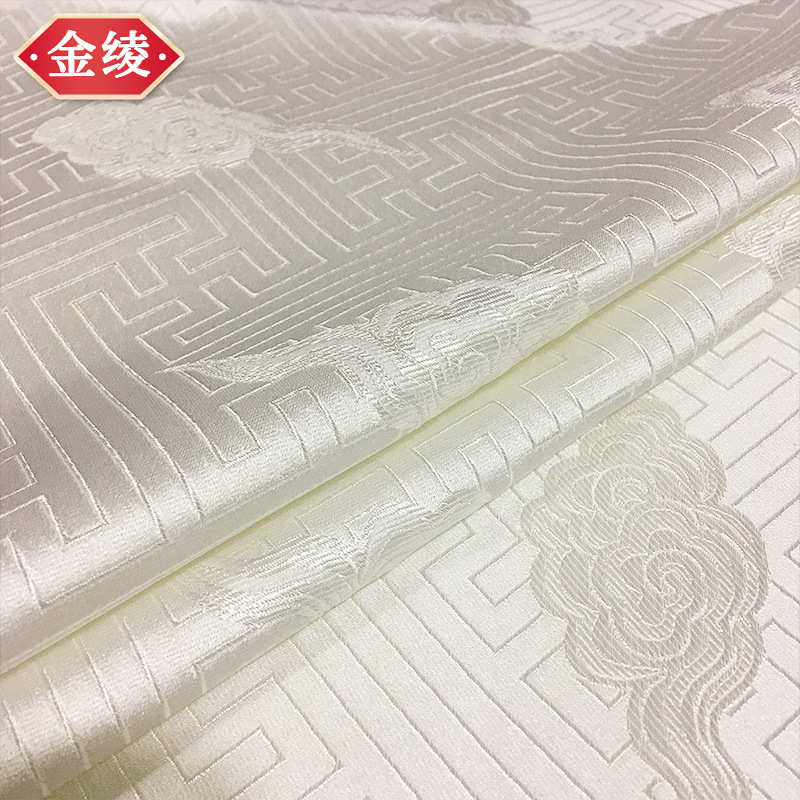 祥云锦缎面料 复古提花纺织面料 古装旗袍制衣布 时装织锦缎布料
