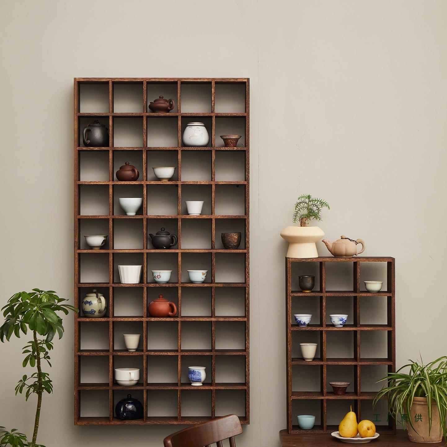 茶杯架小茶壶收纳架茶具收纳多宝阁壁挂茶具收纳架简约现代经济型