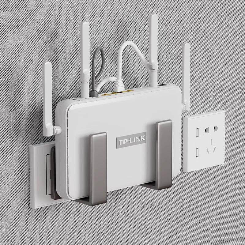 路由器收纳盒子上墙机顶盒壁挂式固定器支撑托架wifi放置物架