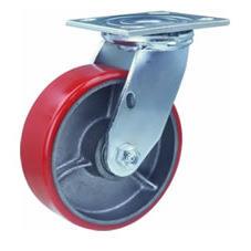 C－HLS100-U 米思米4寸铁芯聚氨酯（红色）万向轮