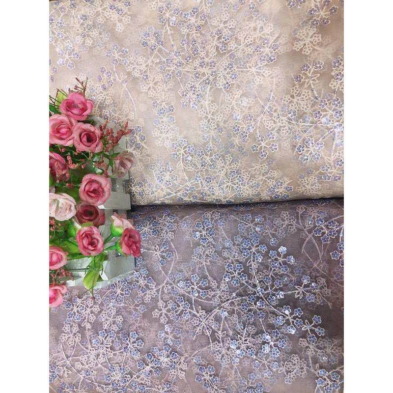 厂家直销新款芷露梅花珠片绣 网纱绣花童装刺绣布料 蕾丝花边面料,居家布艺,花边,淘宝优惠券,粉丝福利购,淘宝优惠卷