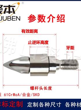 德玛格注塑机分胶头过胶头螺杆头火箭头止逆环三件套SKD61双合金