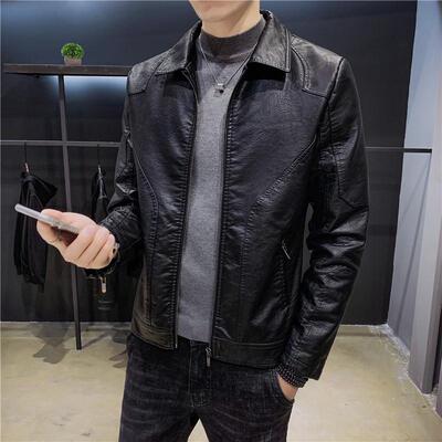 真皮皮衣男2026新款春秋季潮流修身机车皮夹克绵羊皮软皮男士外套
