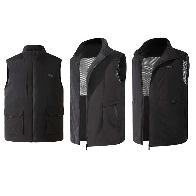 爆款加热服发热马甲男恒温保暖冬季外穿老年人棉马夹背心批发