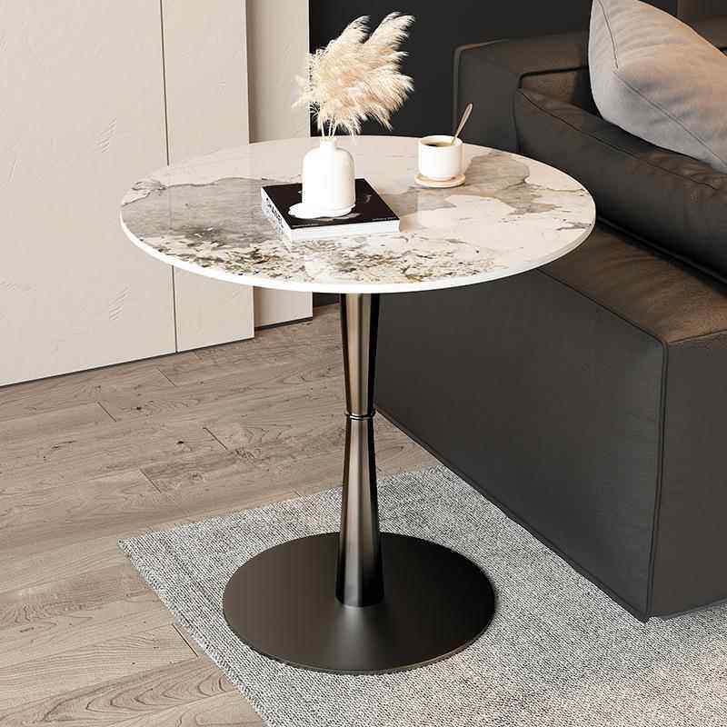 厅轻FGYJ050奢意式大理石边杏几客家用桌岩板沙发小边几极简床头