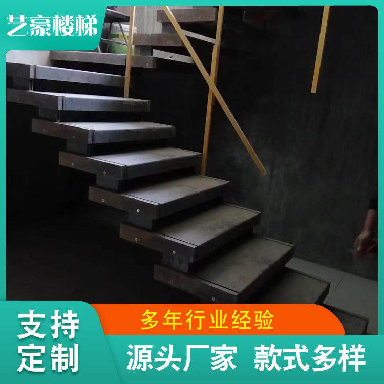 成品别墅复式堆叠楼梯二层夹层钢结构楼梯复式公寓楼悬浮楼梯多层