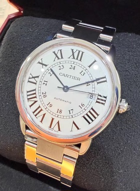 好价98新 卡地亚伦敦系列精钢自动机械手表42MM男表W6701011