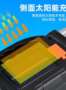 新款w2289-1多功能手提灯强光手筒户外太阳能充电LE探D照明灯携便
