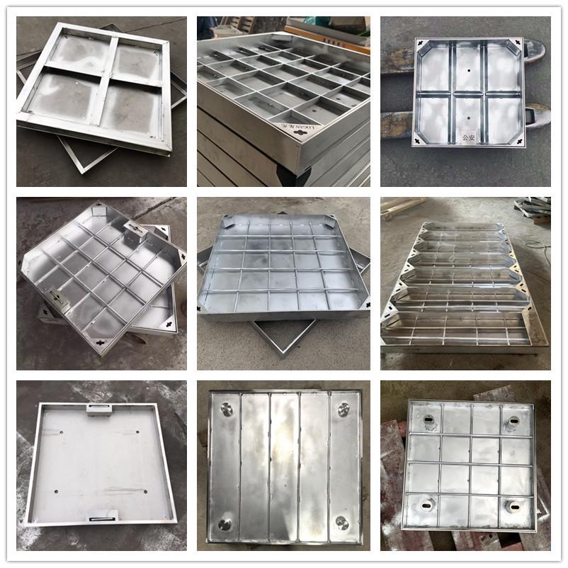 厂家定制 不锈钢装饰井盖 双层钢筋铺砖隐形井盖方形圆形异型井
