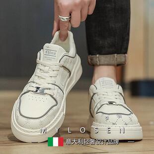 子男潮鞋 轻便软底休闲鞋 夏季 厚底板鞋 男 迈洛森男鞋 小白鞋 新款