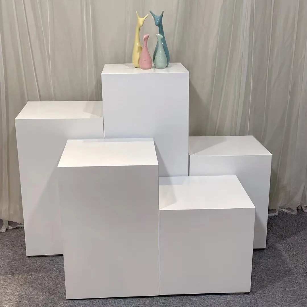 木制烤漆展示台橱窗展台地台方形高低展台模特摆台 网红直播站台