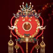 团燕尔新婚娘出嫁迎亲手捧花新扇古风品中式 268燕秀成禾扇 婚礼SP