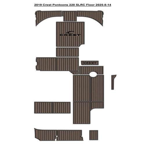 2019 Crest Pontoons 220 SLRC 游艇船舶EVA柚木地板 eBay热销