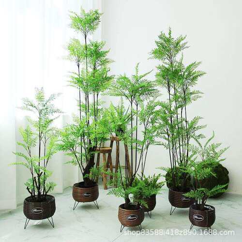 北欧仿真蕨树盆栽假绿植装饰室内园艺居家落地摆件造布景仿生植物