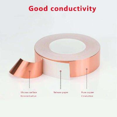 5m Conductive Copper Foil Tape Heat Insulation Tape Self