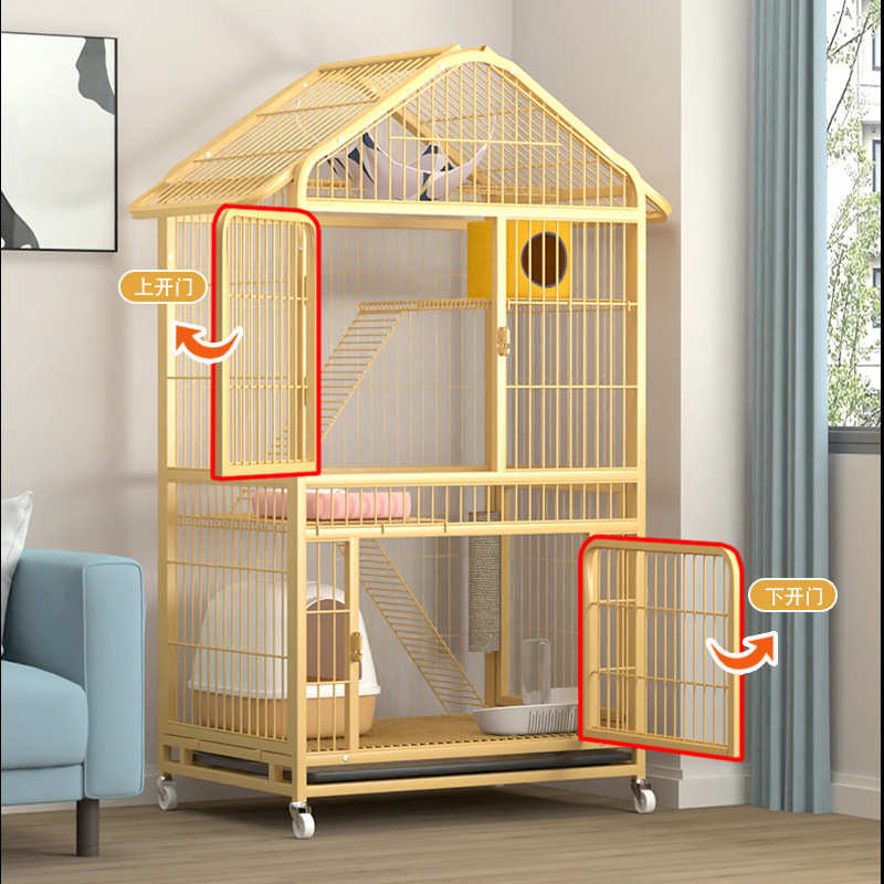 猫笼子家用猫别墅猫房子一体式超大自由空间大型猫舍猫屋猫咪猫窝